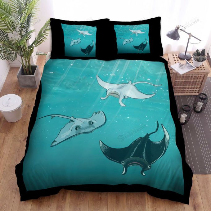 The Wild Animal - The Stingray And The Manta Ray Fish Bed Sheets Spread Duvet Cover Bedding Sets 3