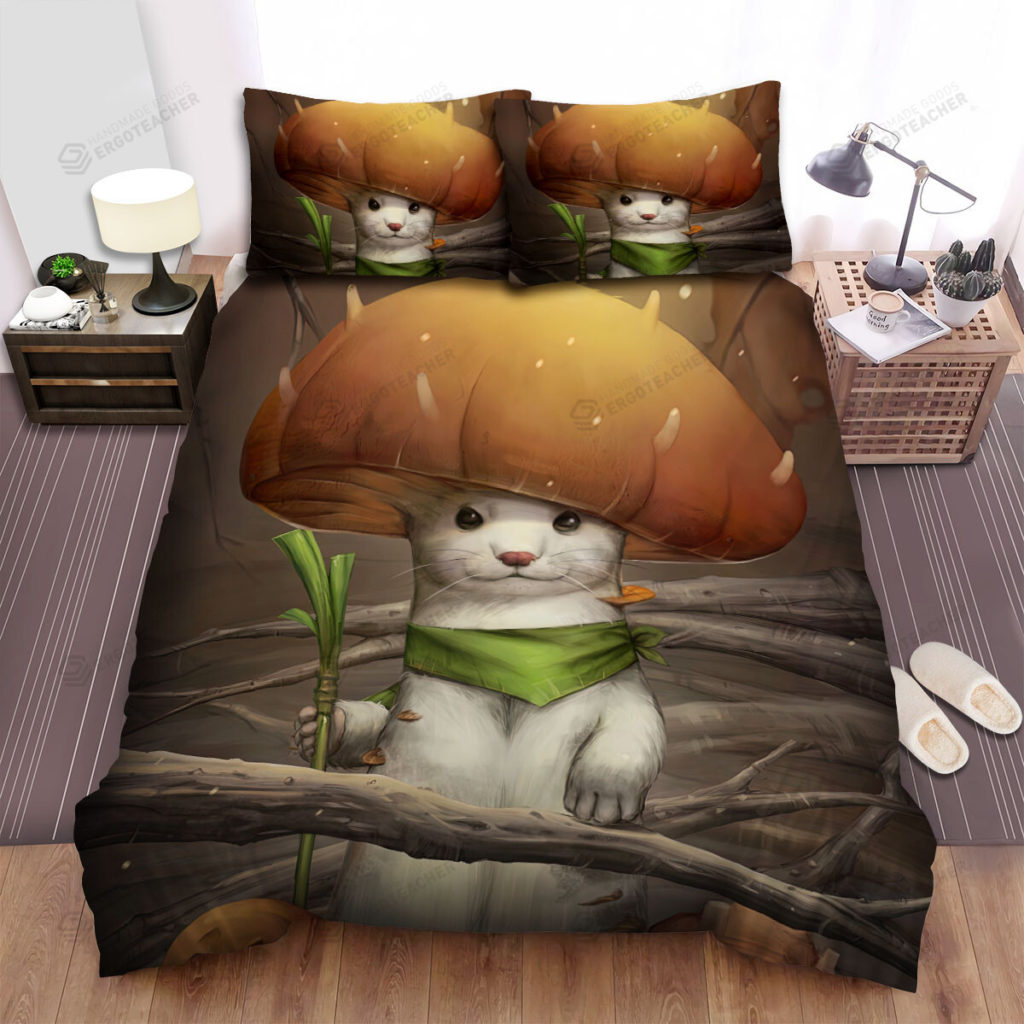 The Wildlife - The Ferret Mushroom Art Bed Sheets Spread Duvet Cover Bedding Sets 6