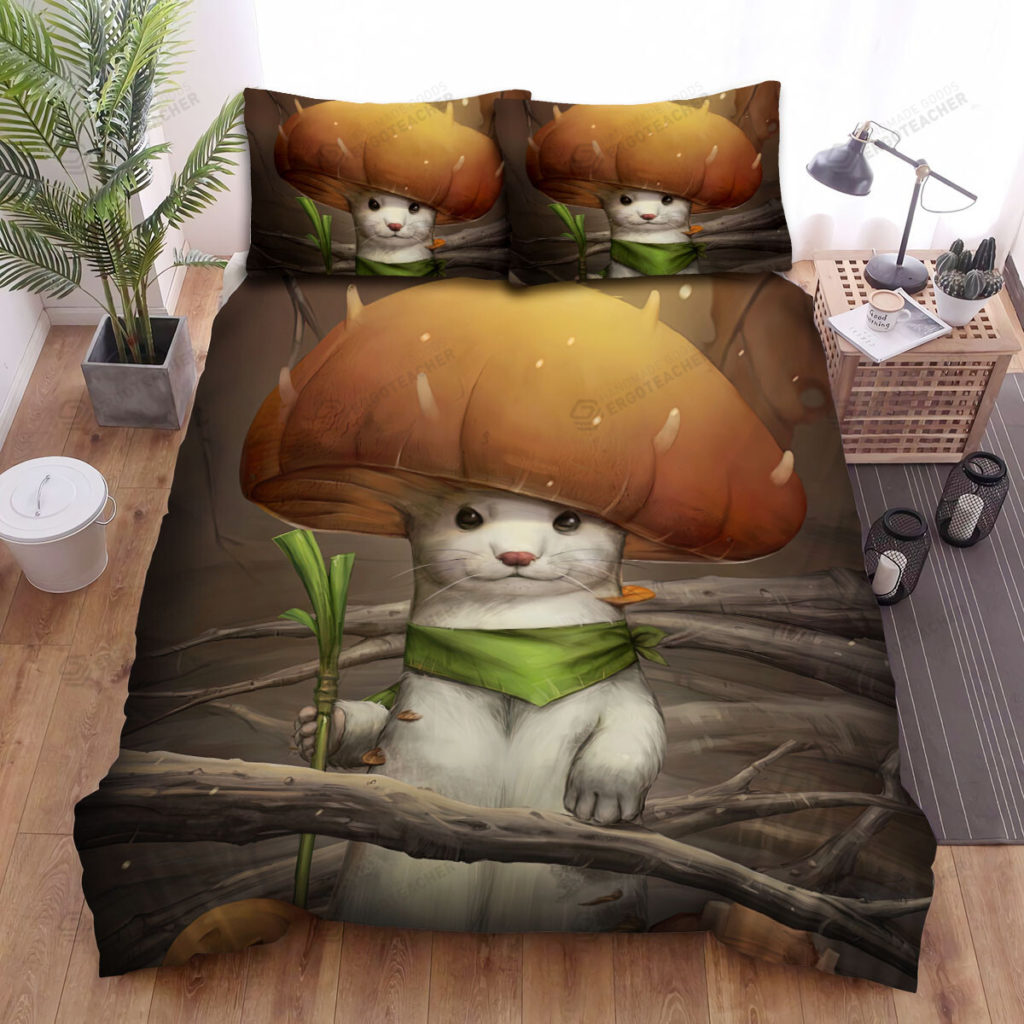 The Wildlife - The Ferret Mushroom Art Bed Sheets Spread Duvet Cover Bedding Sets 10