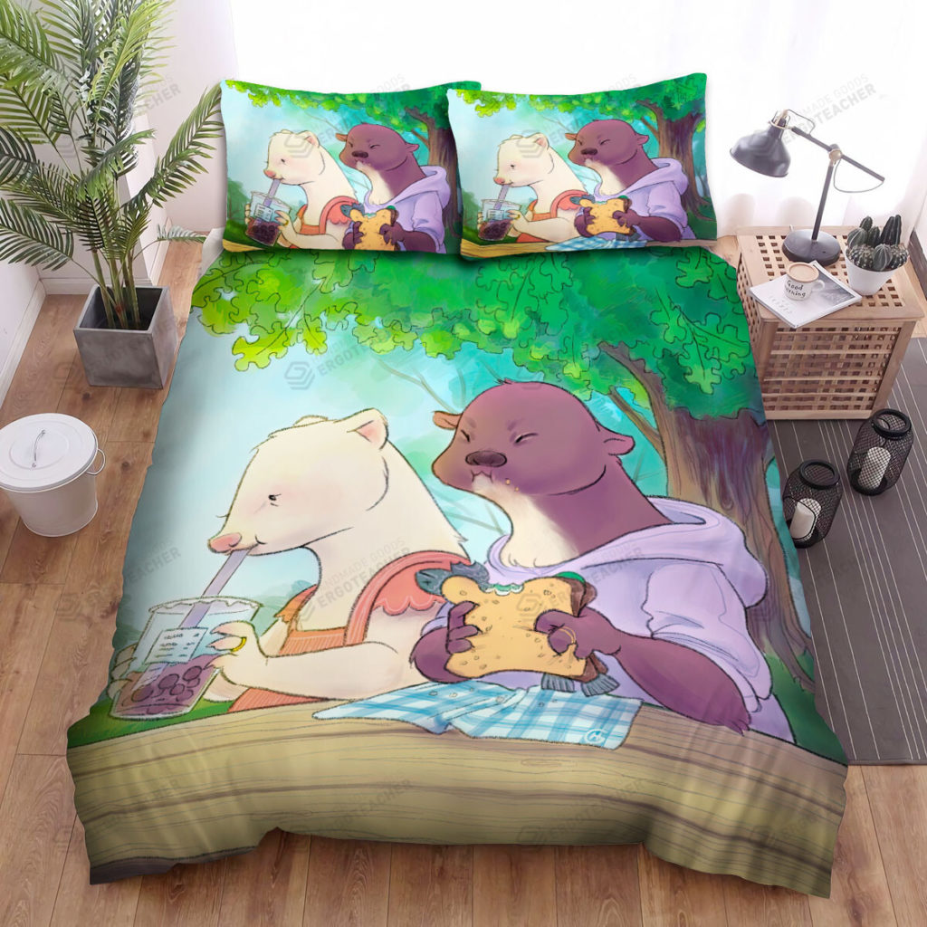 The Wildlife - The Ferret On A Date Bed Sheets Spread Duvet Cover Bedding Sets 8