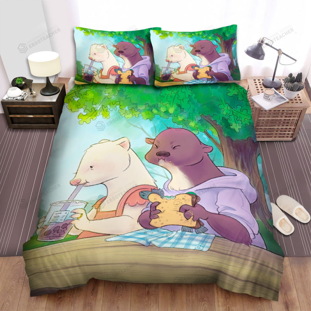 The Wildlife - The Ferret On A Date Bed Sheets Spread Duvet Cover Bedding Sets 6