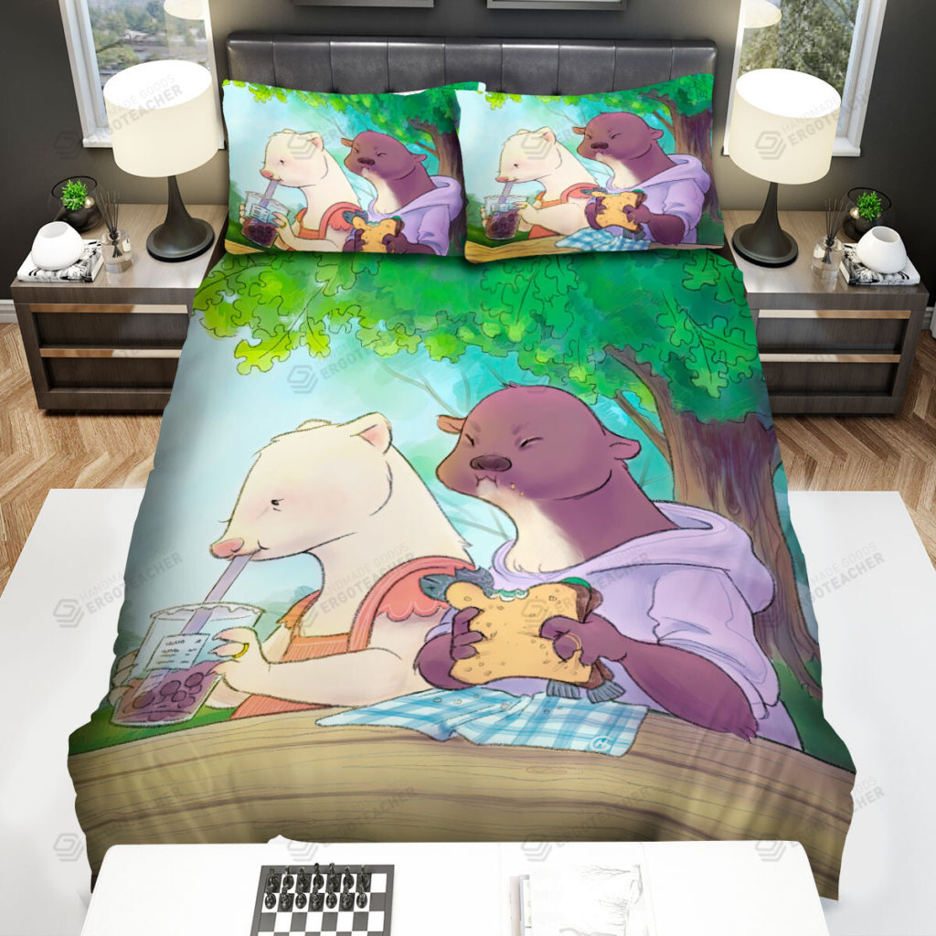 The Wildlife - The Ferret On A Date Bed Sheets Spread Duvet Cover Bedding Sets 10