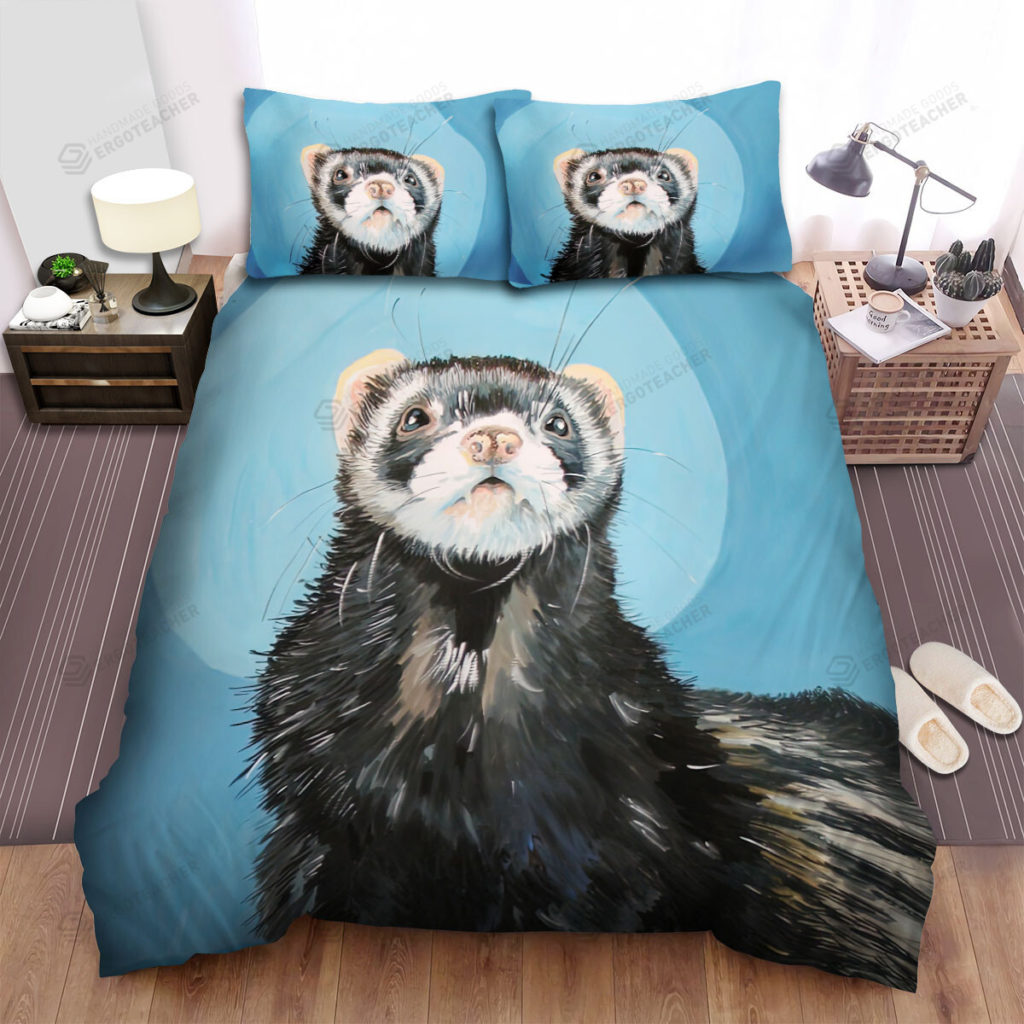 The Wildlife - The Ferret Lying On The Ground Bed Sheets Spread Duvet Cover Bedding Sets 6