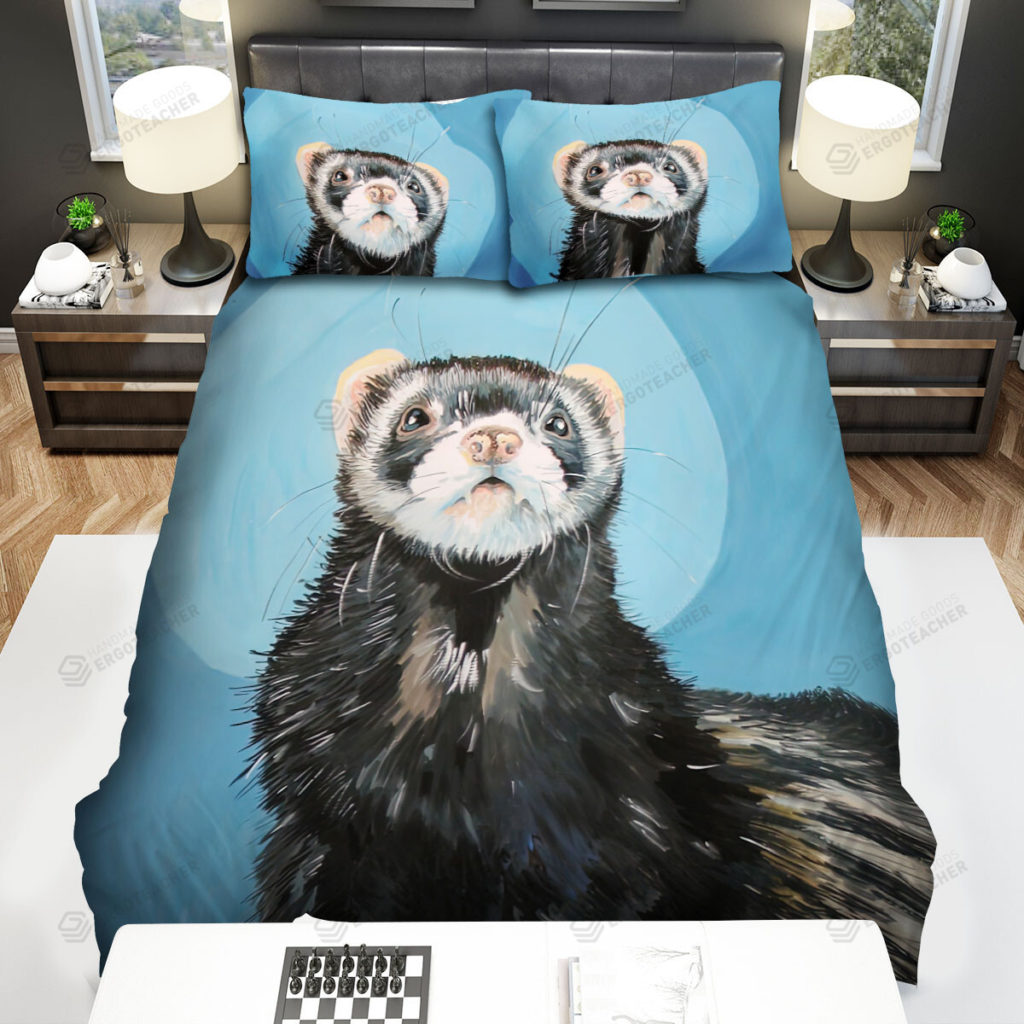 The Wildlife - The Ferret Lying On The Ground Bed Sheets Spread Duvet Cover Bedding Sets 8