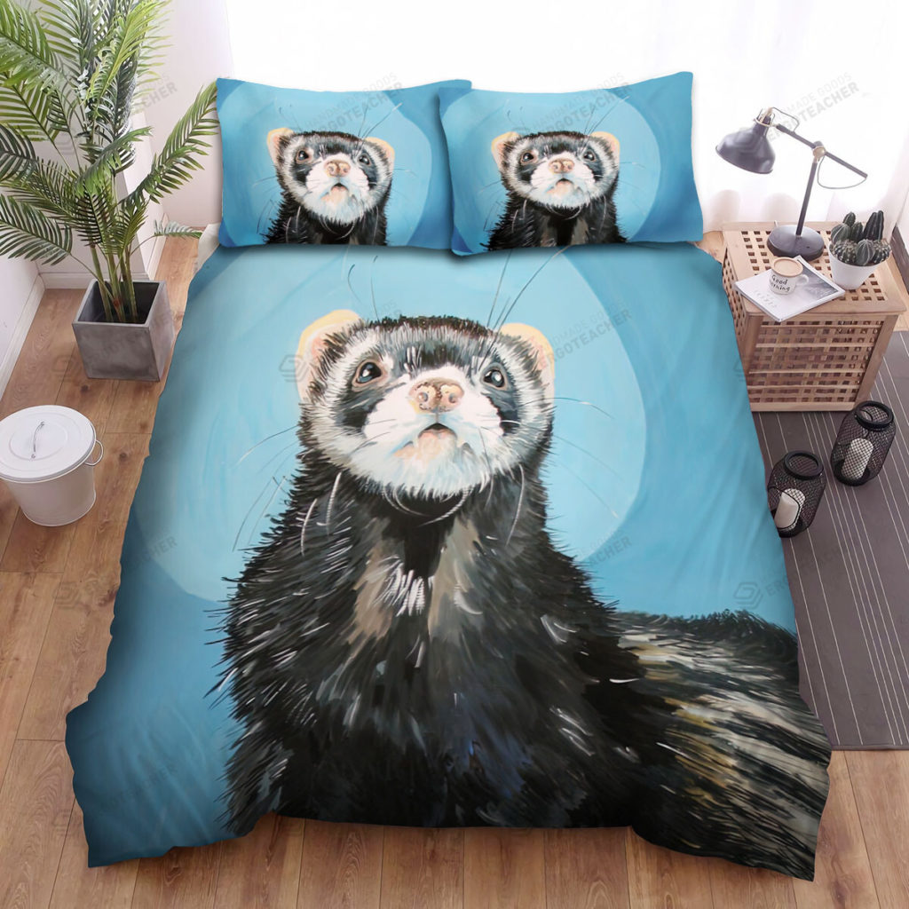 The Wildlife - The Ferret Lying On The Ground Bed Sheets Spread Duvet Cover Bedding Sets 10