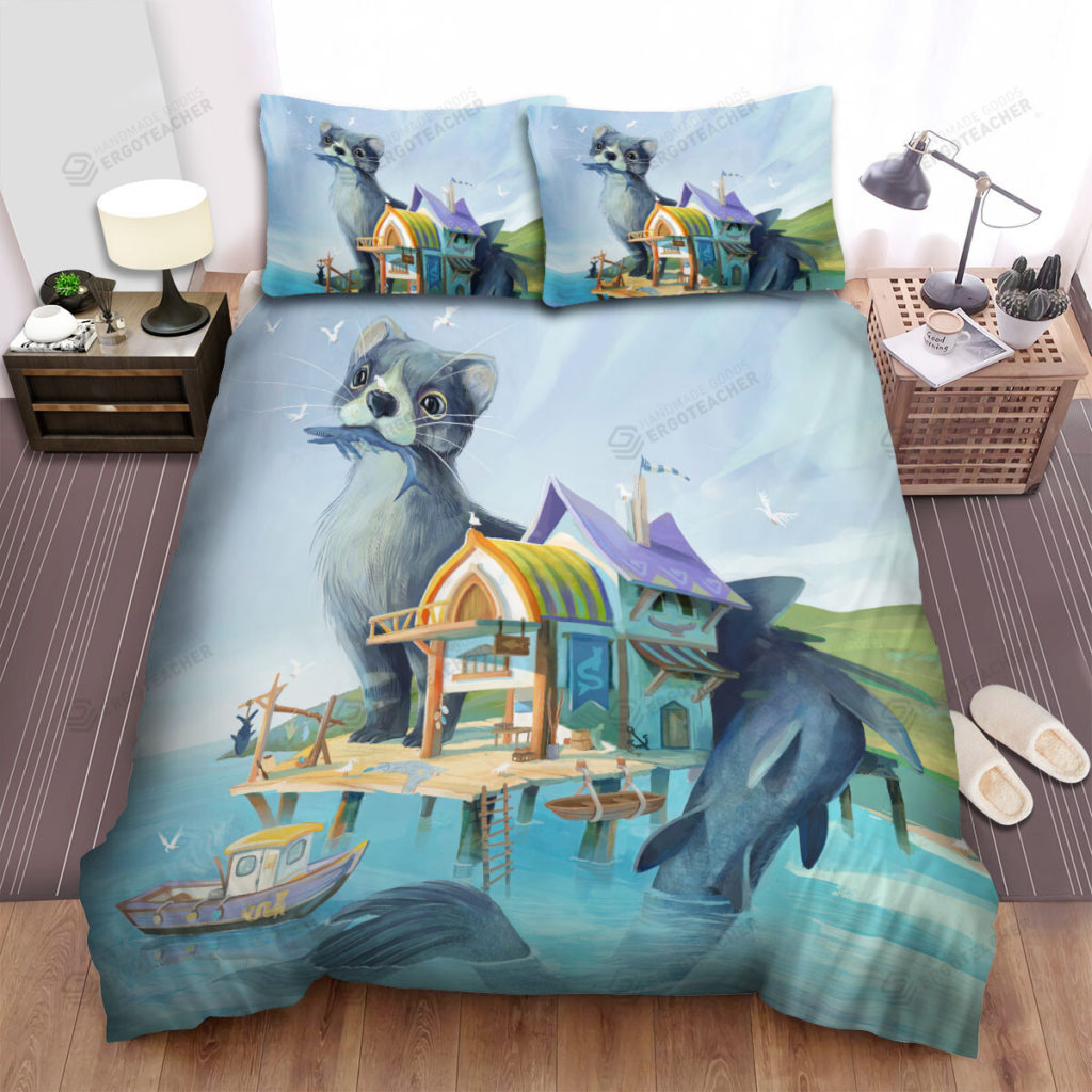 The Wildlife - The Ferret On A Harbour Bed Sheets Spread Duvet Cover Bedding Sets 6