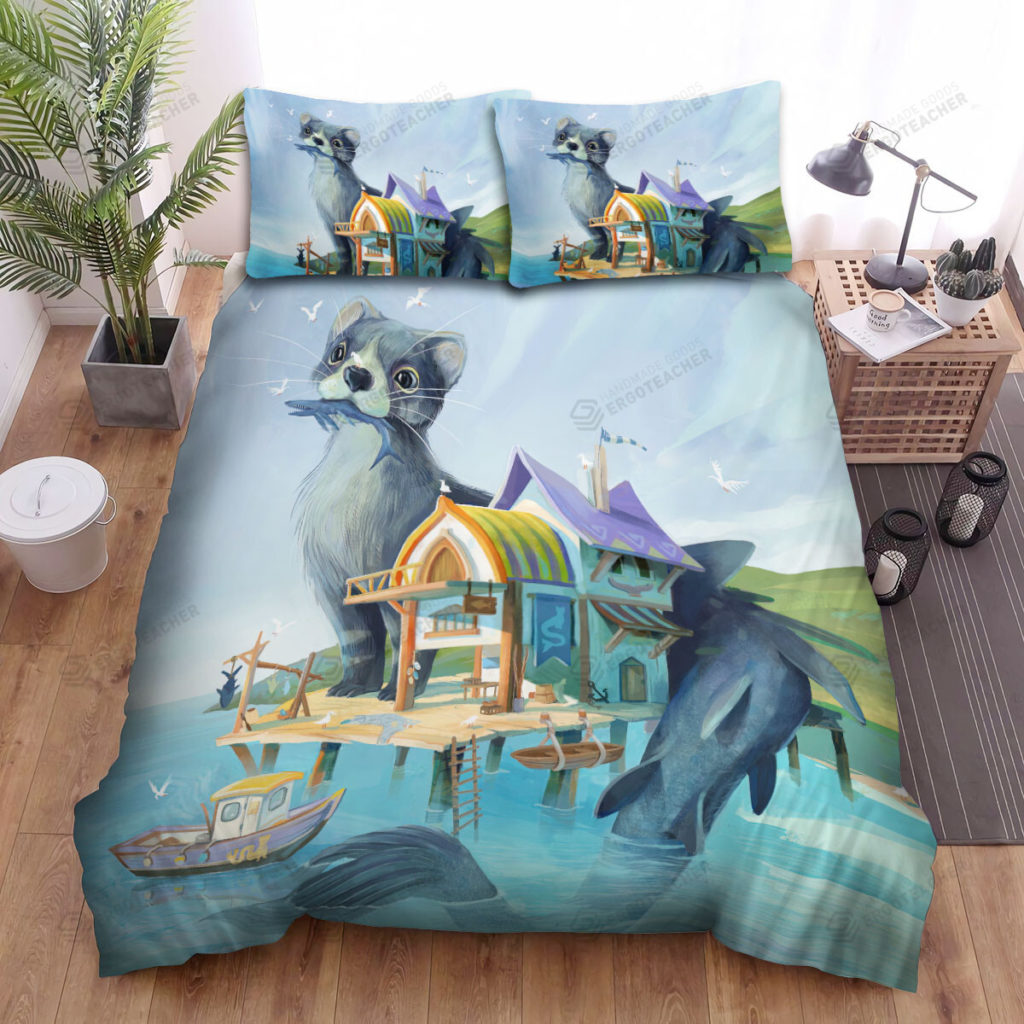 The Wildlife - The Ferret On A Harbour Bed Sheets Spread Duvet Cover Bedding Sets 10