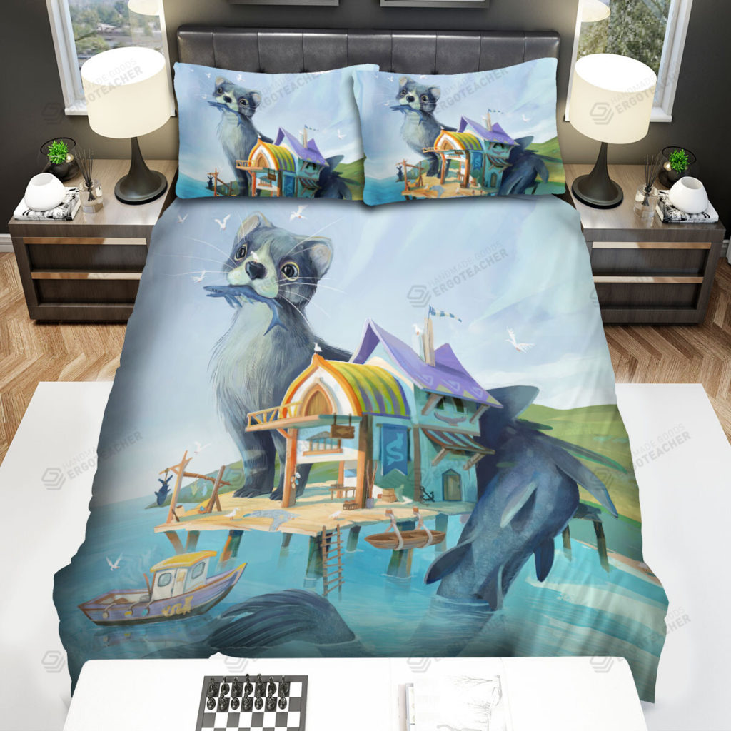 The Wildlife - The Ferret On A Harbour Bed Sheets Spread Duvet Cover Bedding Sets 8