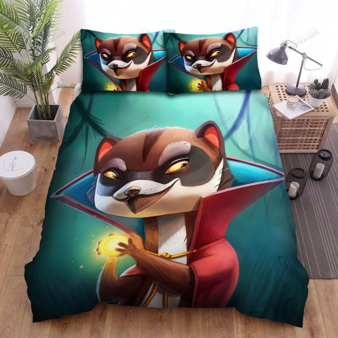 The Wildlife - The Ferret Casting A Spell Bed Sheets Spread Duvet Cover Bedding Sets 3