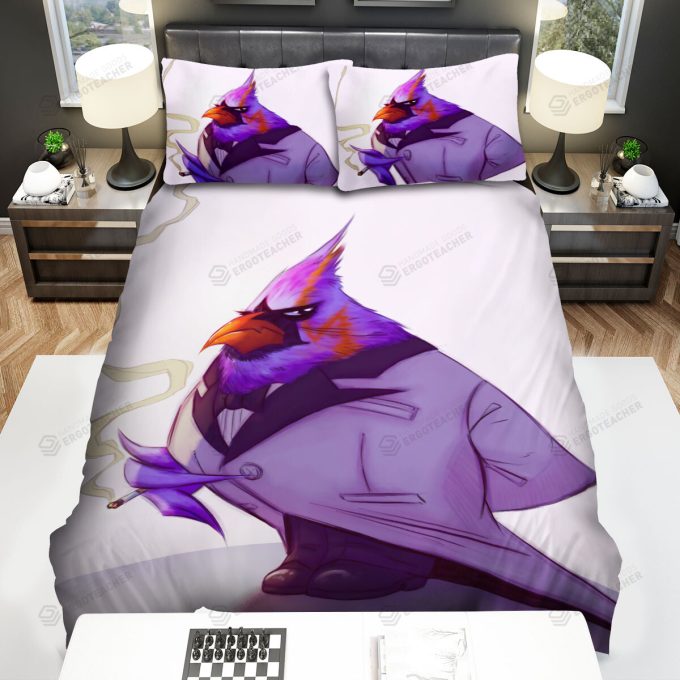 The Wildlife - The Cardinal Smoking Art Bed Sheets Spread Duvet Cover Bedding Sets 3