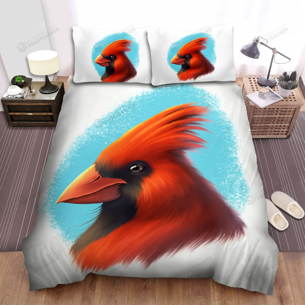 The Wildlife - The Cardinal Head Artwork Bed Sheets Spread Duvet Cover Bedding Sets 6