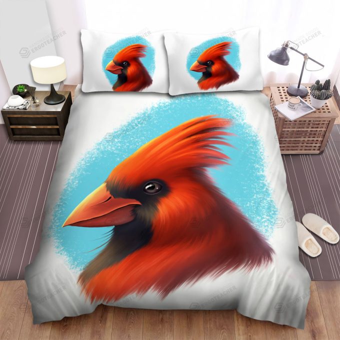 The Wildlife - The Cardinal Head Artwork Bed Sheets Spread Duvet Cover Bedding Sets 1