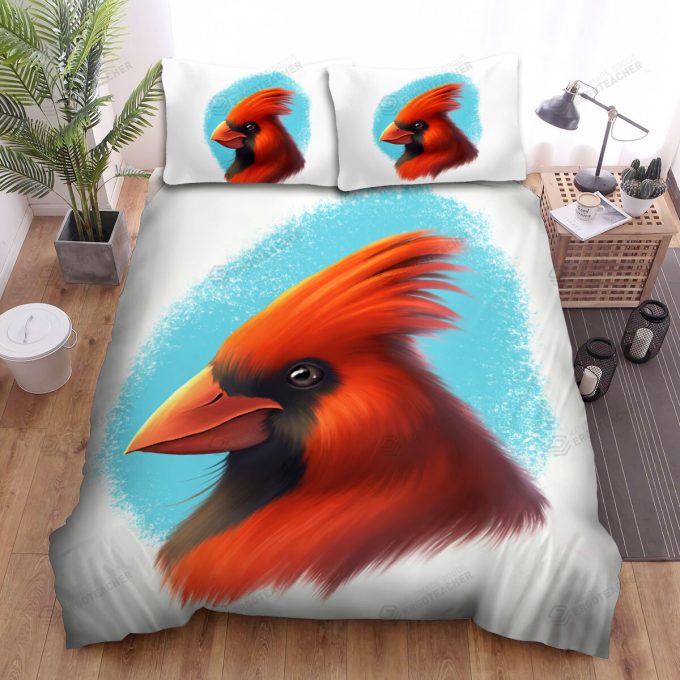 The Wildlife - The Cardinal Head Artwork Bed Sheets Spread Duvet Cover Bedding Sets 2