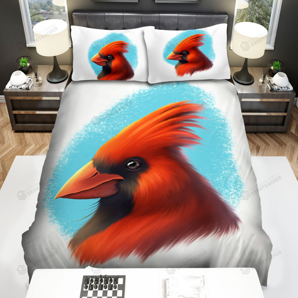 The Wildlife - The Cardinal Head Artwork Bed Sheets Spread Duvet Cover Bedding Sets 10