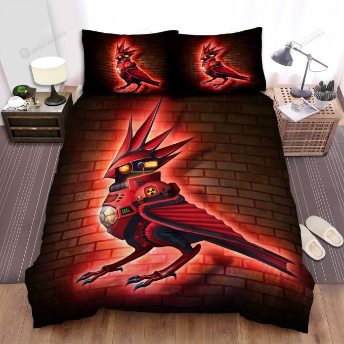The Wildlife - The Red Cardinal Robot Bed Sheets Spread Duvet Cover Bedding Sets 1