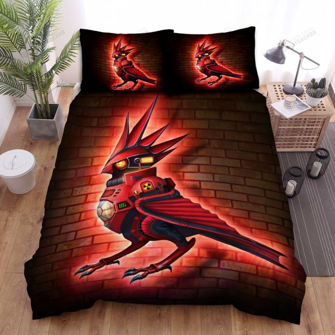 The Wildlife - The Red Cardinal Robot Bed Sheets Spread Duvet Cover Bedding Sets 2