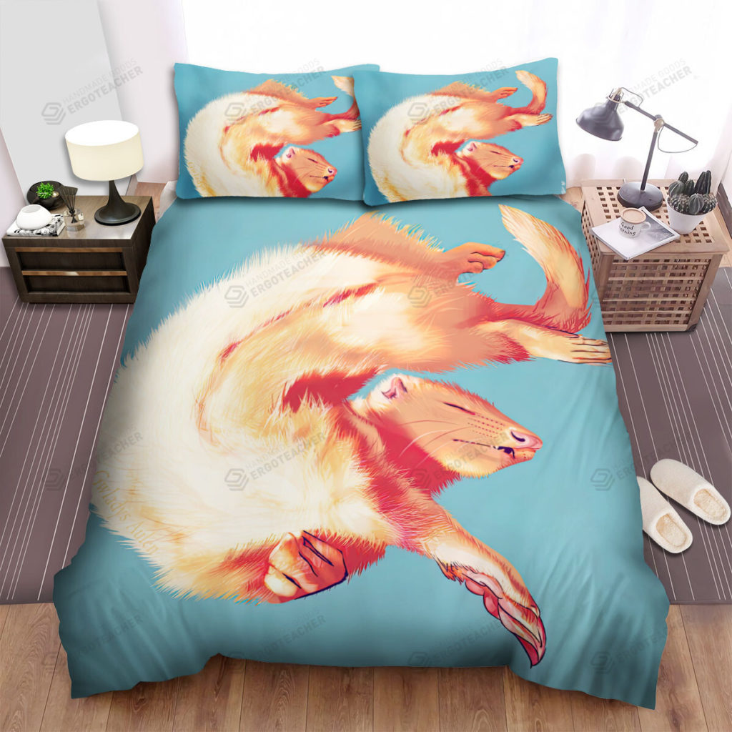 The Wild Animal - The Orange Ferret Art Bed Sheets Spread Duvet Cover Bedding Sets 6