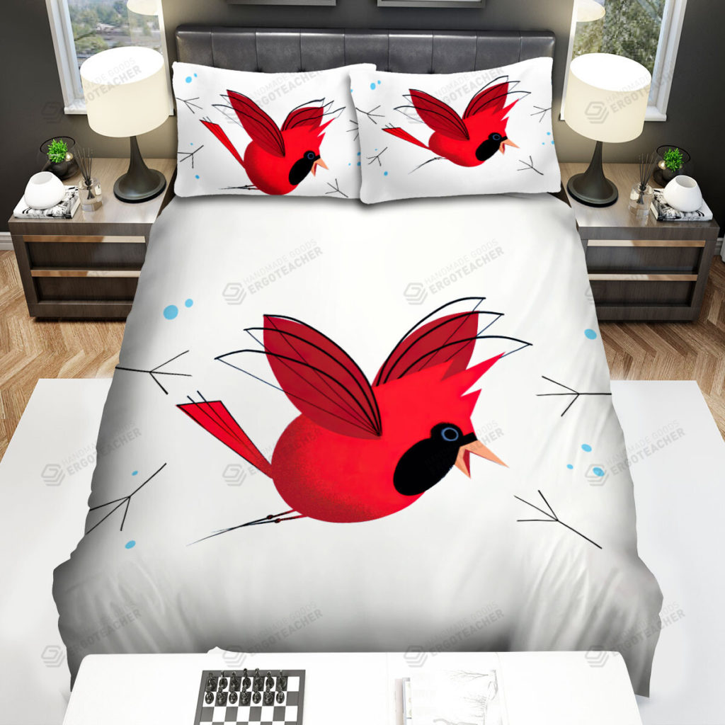 The Wildlife - The Red Cardinal So Happy Bed Sheets Spread Duvet Cover Bedding Sets 10