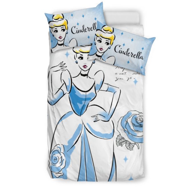 Enchant Your Dreams With Cinderella Disney Bedding Set - Magical Comfort For Kids 1