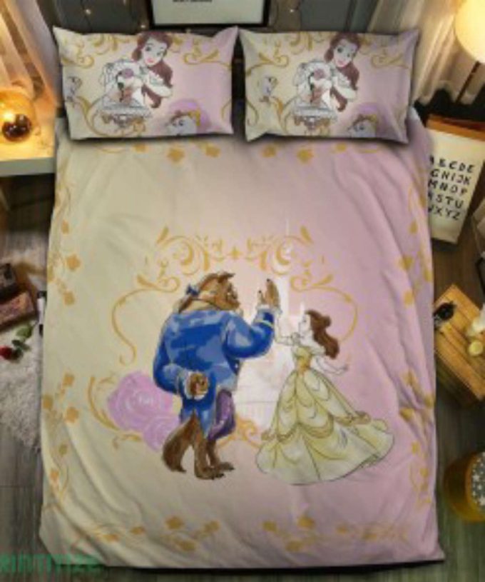 Enchanting Beauty And The Beast Disney Bedding Set – Transform Your Bedroom With Magical Charm 6