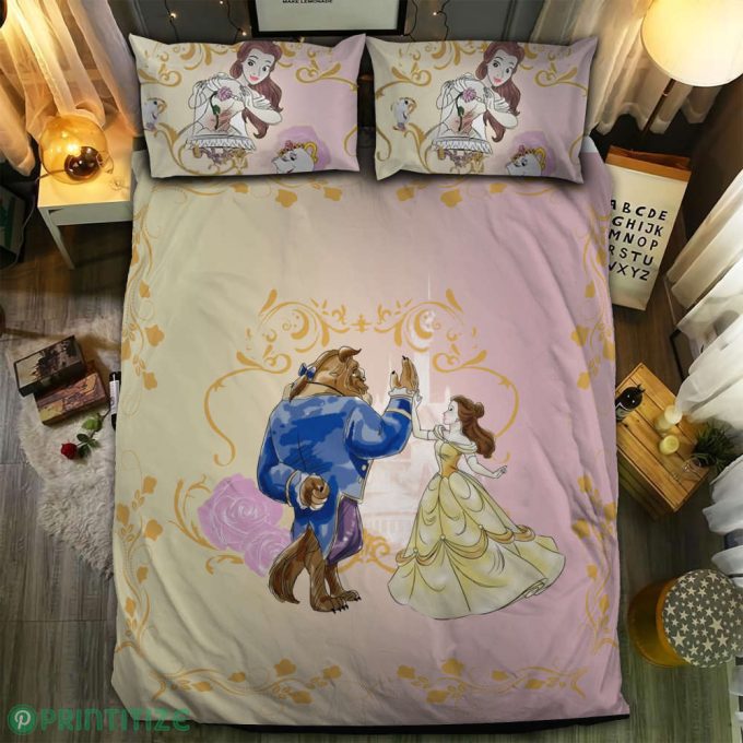 Enchanting Beauty And The Beast Disney Bedding Set – Transform Your Bedroom With Magical Charm 3