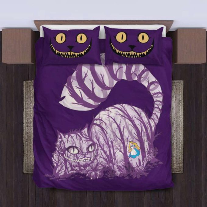 Whimsical Cheshire Cat Bedding Set - Alice In Wonderland Inspired Unique &Amp;Amp; Cozy 1