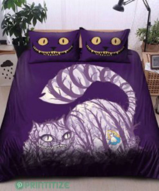 Whimsical Cheshire Cat Bedding Set - Alice In Wonderland Inspired Unique &Amp; Cozy 7