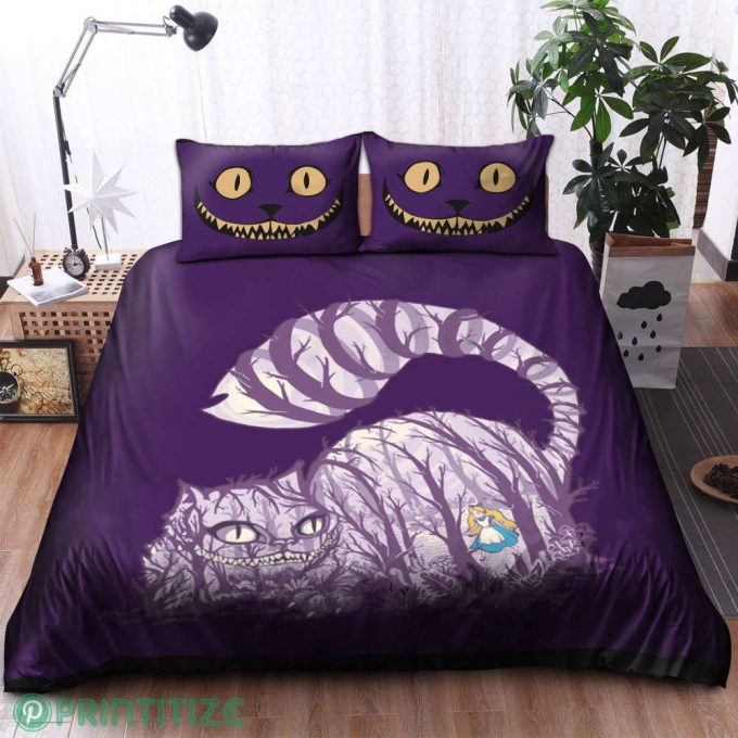 Whimsical Cheshire Cat Bedding Set - Alice In Wonderland Inspired Unique &Amp; Cozy 5