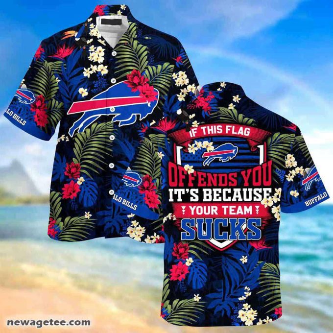 Buffalo Bills Nfl Summer Beach Hawaiian Shirt With Tropical Patterns 2