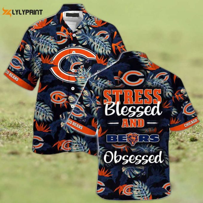 Chicago Bears Nfl Summer Beach Hawaiian Shirt Stress Blessed Obsessed 1