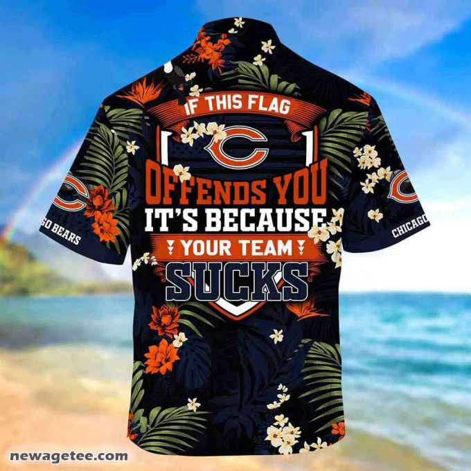 Chicago Bears Nfl Summer Beach Hawaiian Shirt With Tropical Patterns 4