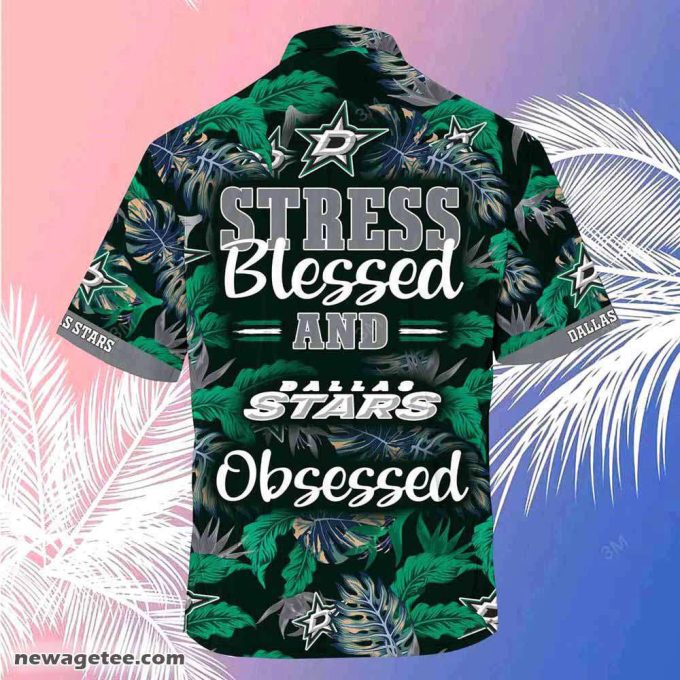 Dallas Stars Nhl Summer Beach Hawaiian Shirt Stress Blessed Obsessed 4