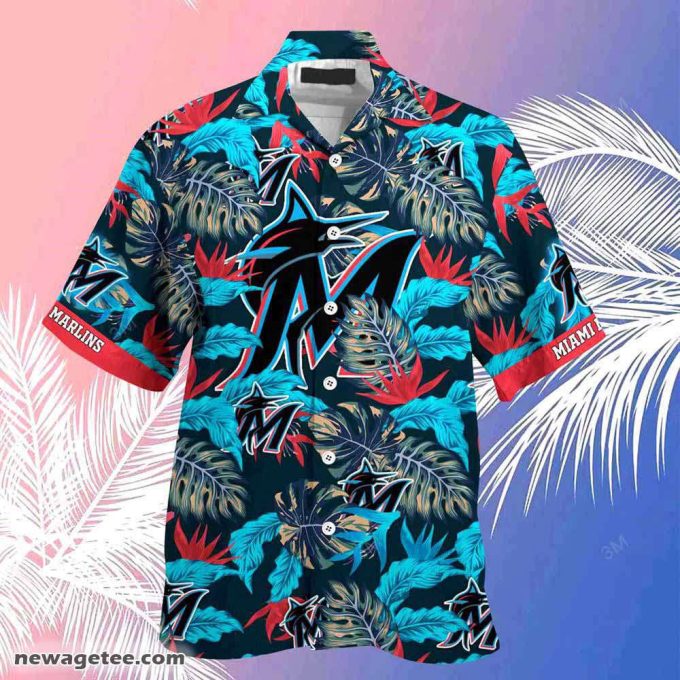 Miami Marlins Mlb Summer Beach Hawaiian Shirt Stress Blessed Obsessed 3