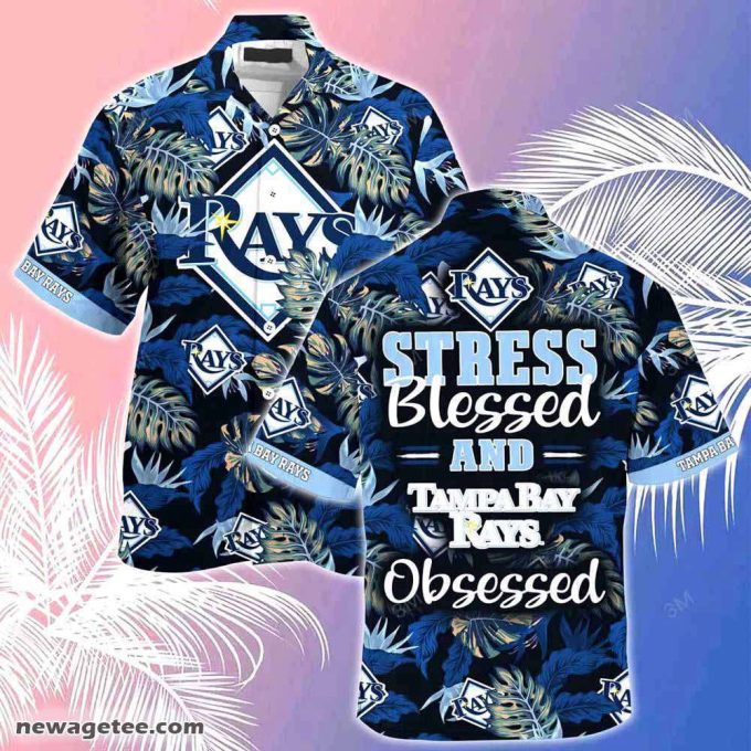 Tampa Bay Rays Mlb Summer Beach Hawaiian Shirt Stress Blessed Obsessed 2