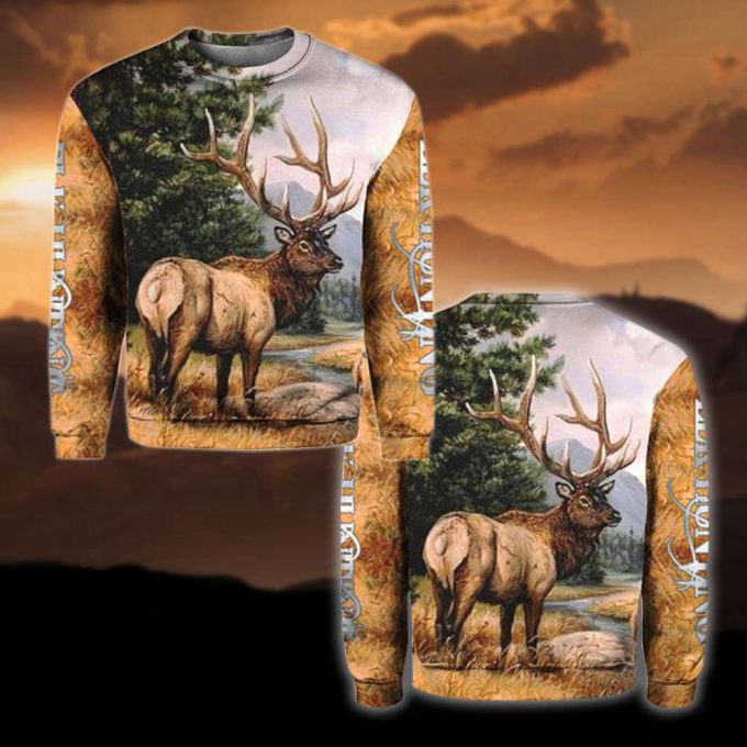 Elk Wild Crewneck Sweatshirt For Men &Amp;Amp; Women Ht5099 1