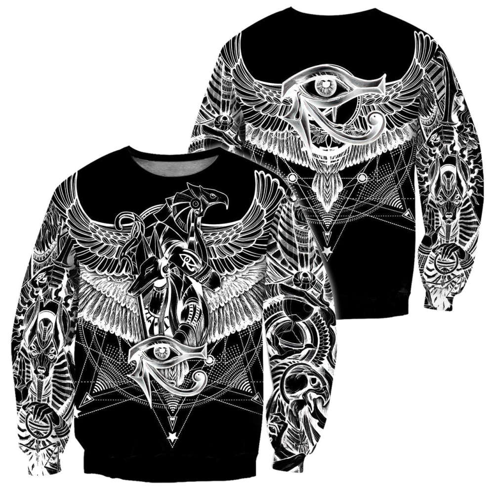 Egyptian Gods Ancient Tattoo Crewneck Sweatshirt For Men &Amp; Women Ht7748N