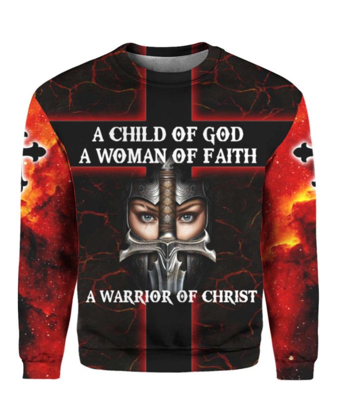 A Child Of God A Woman Of Faith Crewneck Sweatshirt For Men &Amp; Women 2