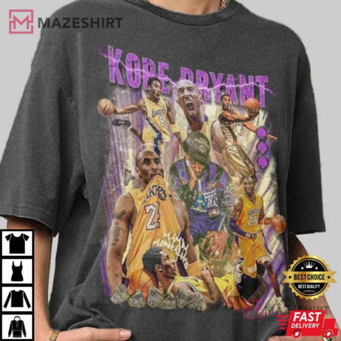 Kobe Bryant 90S Inspired Vintage Fathers Day Comfort Color T-Shirt 2