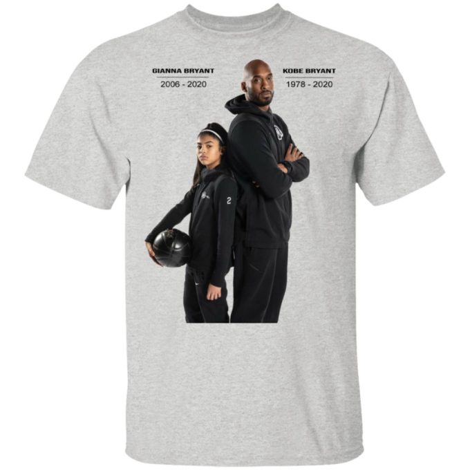 Kobe Bryant And Gianna Tribute T-Shirt Ajusté, Long Sleeve 2