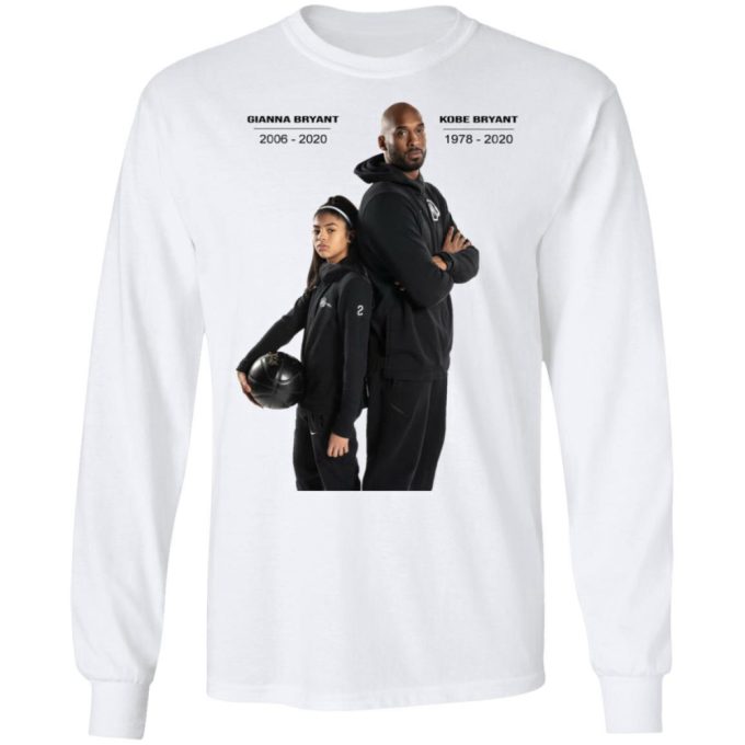 Kobe Bryant And Gianna Tribute T-Shirt Ajusté, Long Sleeve 7
