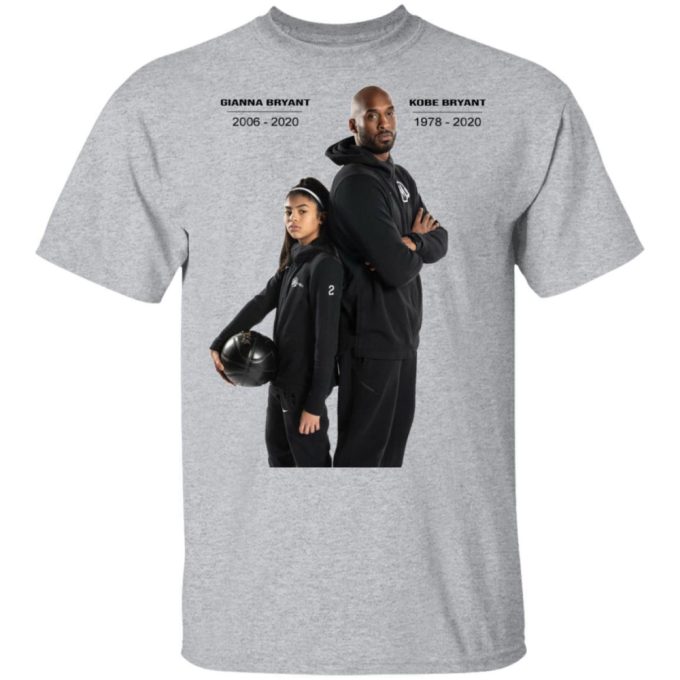Kobe Bryant And Gianna Tribute T-Shirt Ajusté, Long Sleeve 3