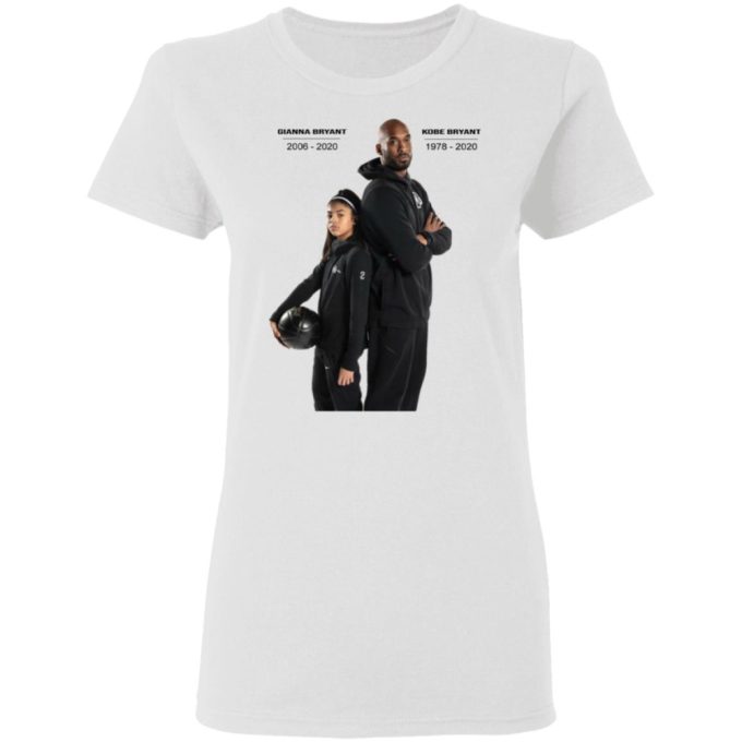 Kobe Bryant And Gianna Tribute T-Shirt Ajusté, Long Sleeve 4
