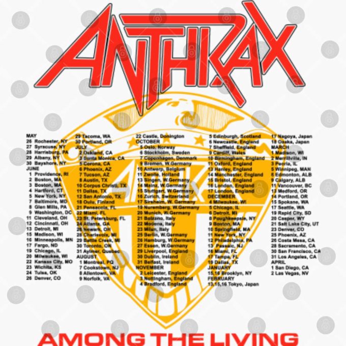 1987 Anthrax Among The Living Tour T-Shirt 6