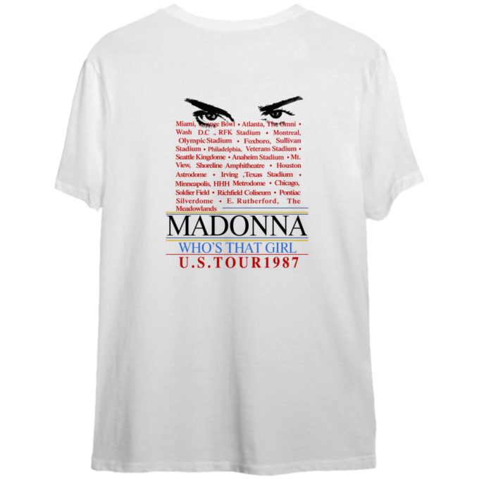 1987 Madonna Whos That Girl World Tour T-Shirt, Madonna Tour 1987 T-Shirt 4