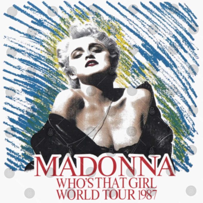 1987 Madonna Whos That Girl World Tour T-Shirt, Madonna Tour 1987 T-Shirt 5