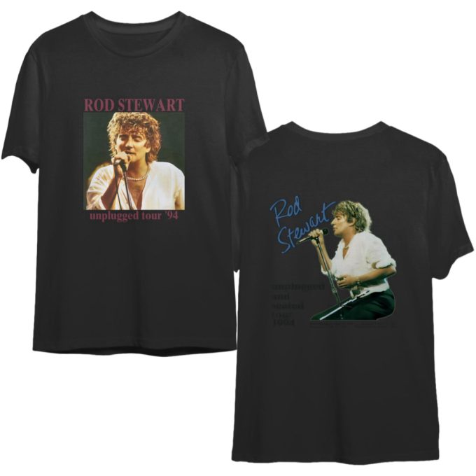 1994 Rod Stewart Unplugged And Seated Tour T-Shirt, Rod Stewart Unplugged Tour '94 T-Shirt 2