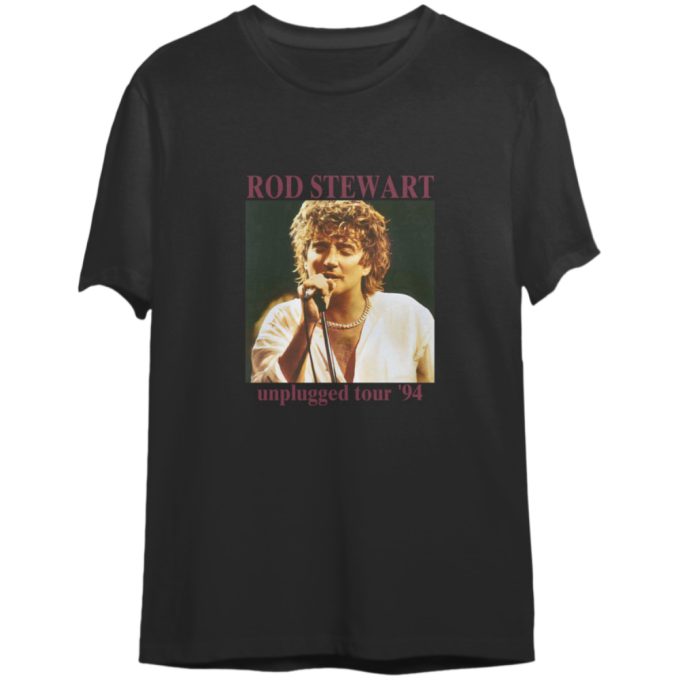 1994 Rod Stewart Unplugged And Seated Tour T-Shirt, Rod Stewart Unplugged Tour '94 T-Shirt 3