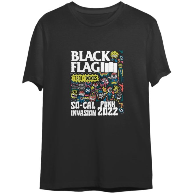 2022 Black Flag The So-Cal Punk Invasion Tour T-Shirt 3