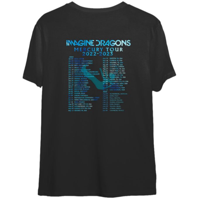 2023 Tour Imagine Dragon Mercury Tour 2022 2023 T-Shirt 3