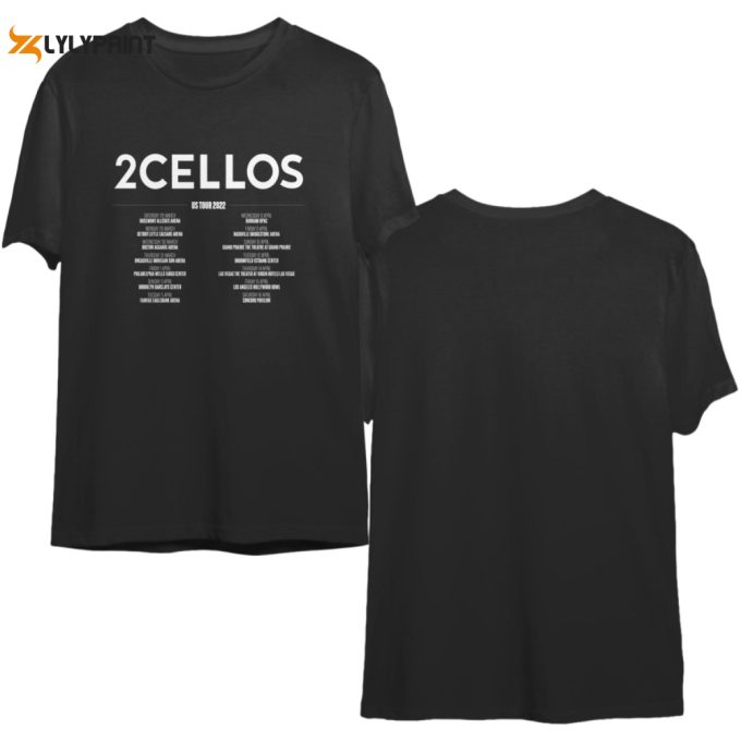 2Cellos Dedicated Us Tour 2022 Unisex T-Shirt, 2Cellos 2022 Tour Shirt 1